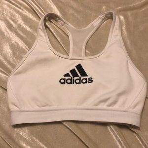 Adidas white sports bra